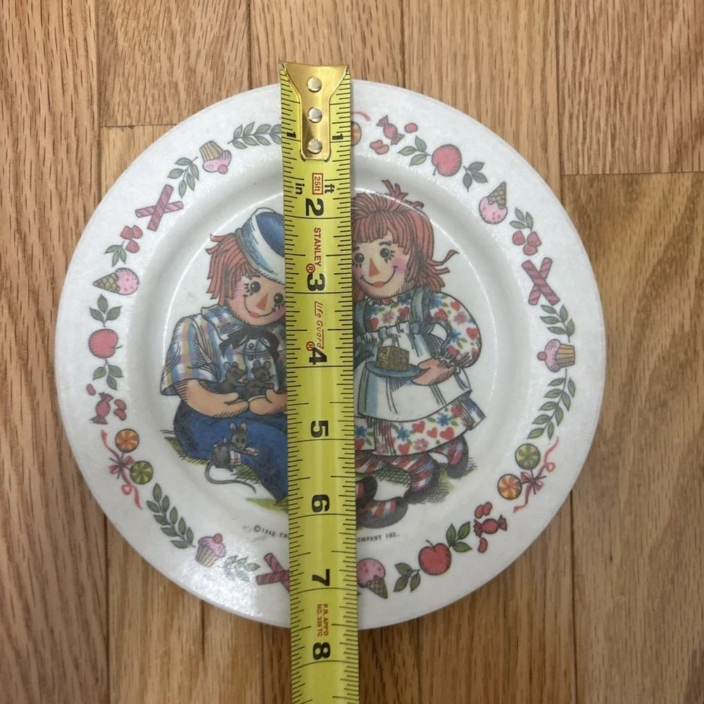 Vintage 1969 Oneida RAGGEDY ANN & ANDY Melamine‎ Ware Plate #3119 Bobbs-Merrill